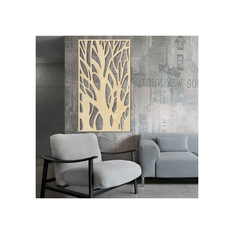 Wall painting tree made of wooden plywood Poplar LÝDIA 2