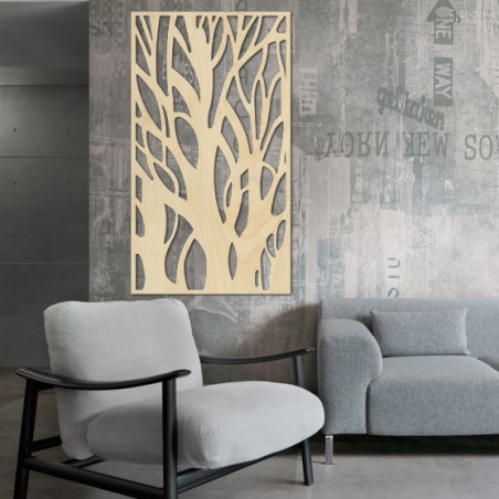 Wall painting of a tree made of wooden plywood Topoľ LÝDIA 2