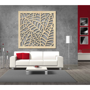 Wall painting carved from wooden plywood Poplar FERN