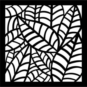 Wall painting carved from wooden plywood Poplar FERN 2