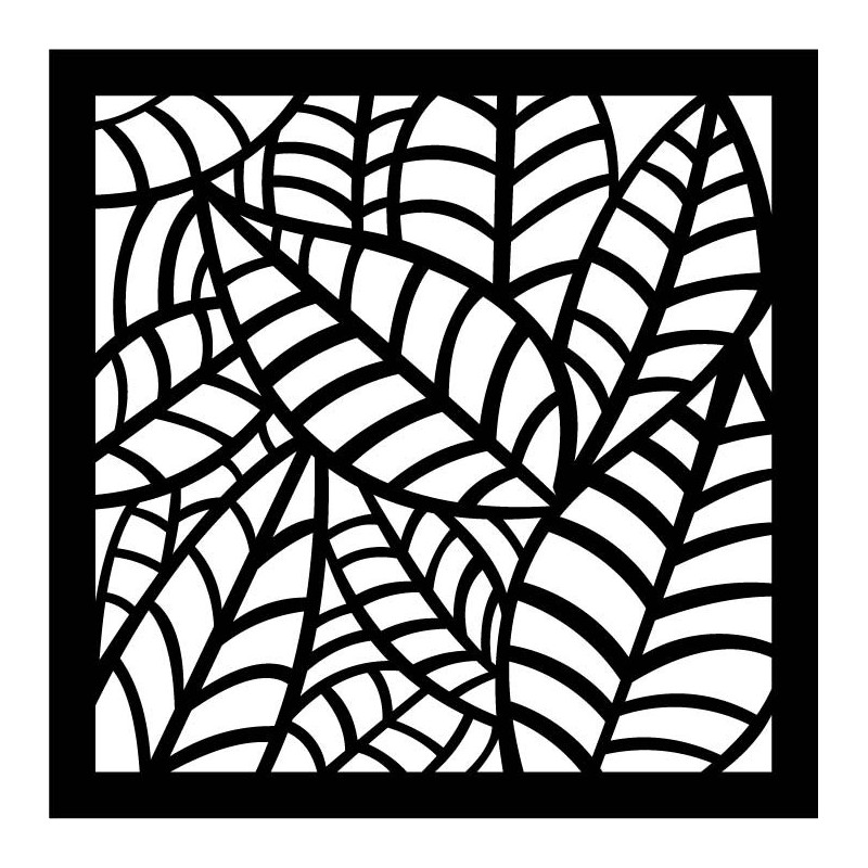 Wall painting carved from wooden plywood Poplar FERN