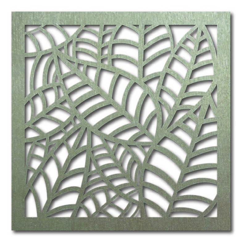 Wall painting carved from wooden plywood Poplar FERN