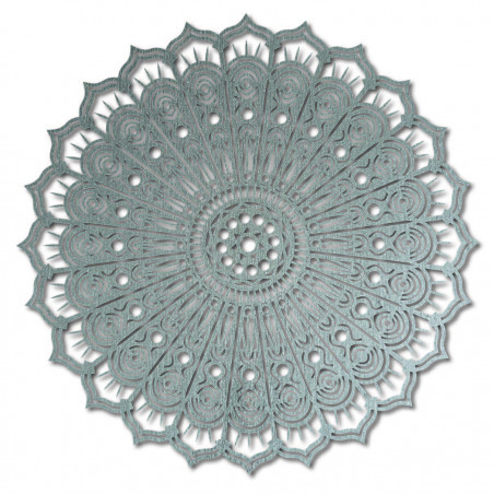 Mandala flower of peace wooden wall painting made of plywood SILVIA