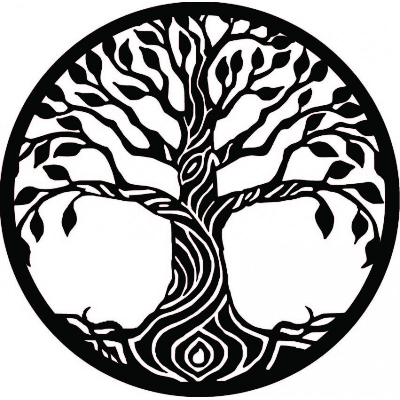 Wall painting of a tree made of poplar plywood BIDHIA
