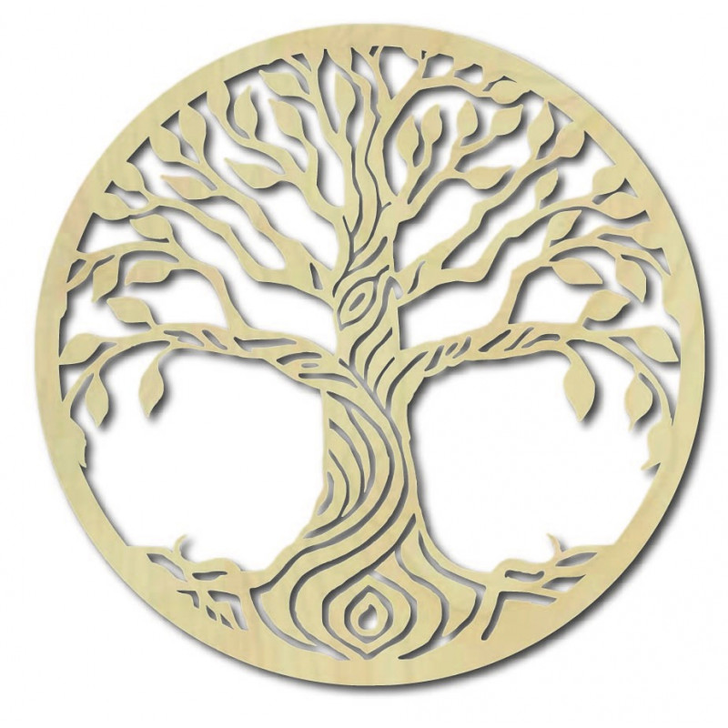 Wall painting of a tree made of poplar plywood BIDHIA