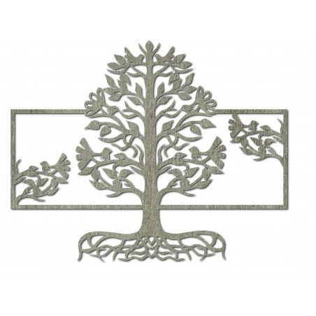 Wooden wall picture roots tree made of plywood poplar MALFEL