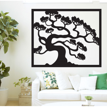 Wooden image on the wall of a bonsai tree wooden plywood DRAZSKA