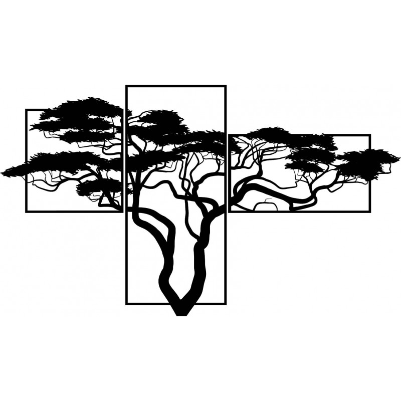 Wooden wall painting BONSAI The painting consists of three parts SKALICA