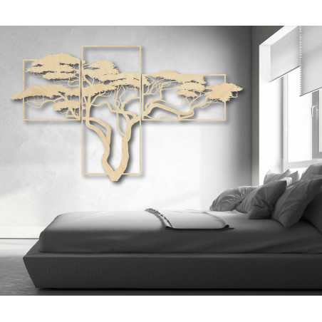 Wooden wall painting BONSAI The painting consists of three parts SKALICA