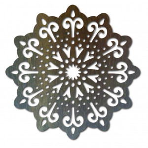 wall painting flower made of plywood wood 2