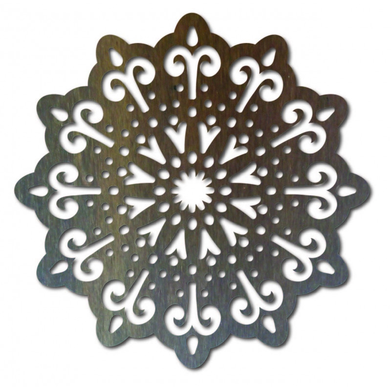 STYLESA modern painting on the wall of a flower made of plywood BELFON black