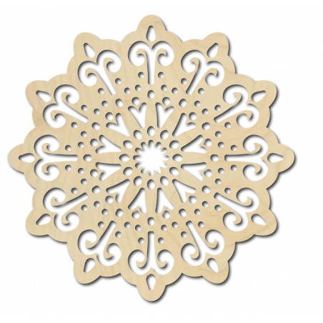 STYLESA modern painting on the wall of a flower made of plywood BELFON black