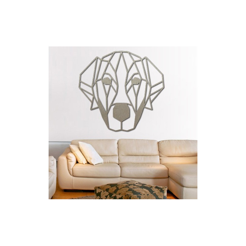 STYLESA modern wall painting dog made of plywood PR0229 HAFFF black