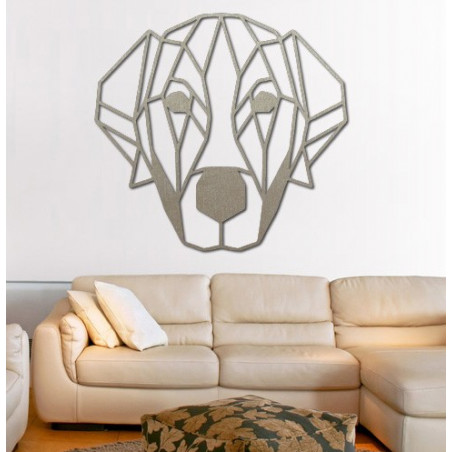 STYLESA modern wall painting dog made of plywood PR0229 HAFFF black