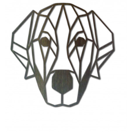 STYLESA modern wall painting dog made of plywood PR0229 HAFFF black