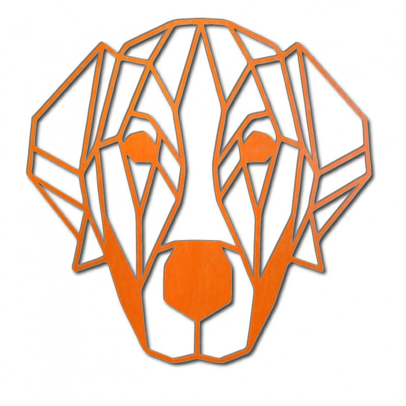 STYLESA modern wall painting dog made of plywood PR0229 HAFFF black