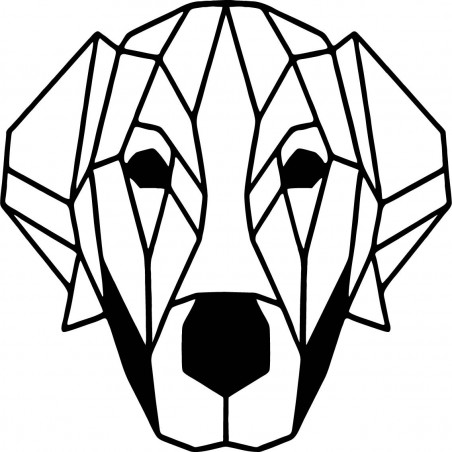 STYLESA modern wall painting dog made of plywood PR0229 HAFFF black