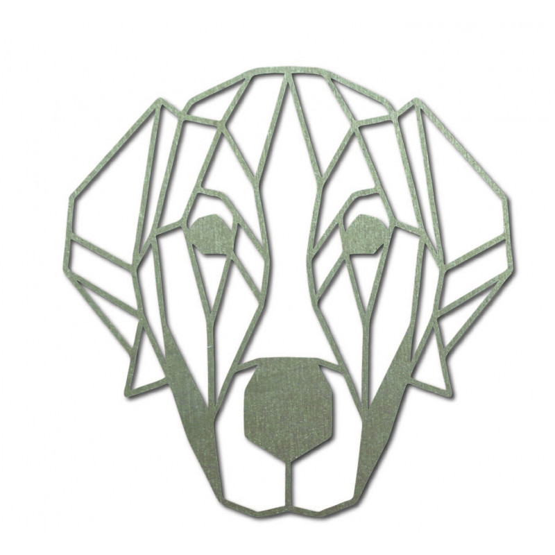 STYLESA modern wall painting dog made of plywood PR0229 HAFFF black