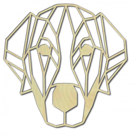 STYLESA modern wall painting dog made of plywood PR0229 HAFFF black