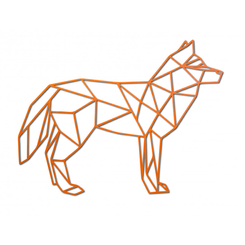 STYLESA carved plywood wall painting wolf PR0231 black