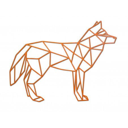 STYLESA carved plywood wall painting wolf PR0231 black