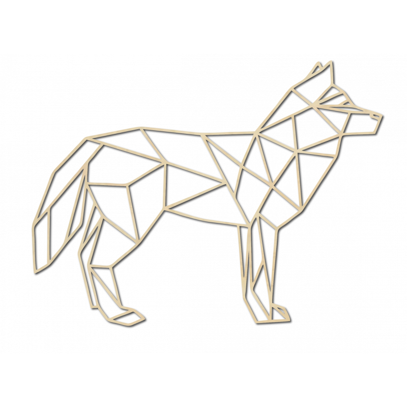 STYLESA carved plywood wall painting wolf PR0231 black