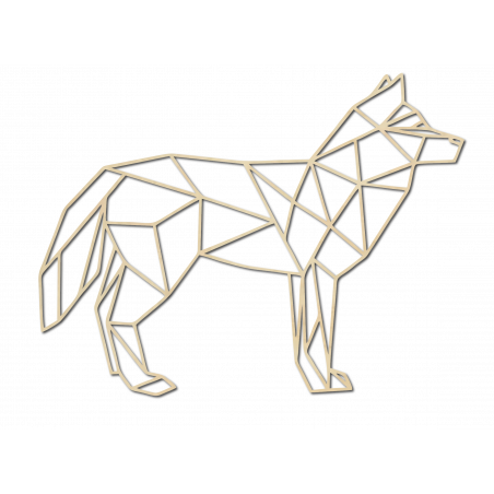 STYLESA carved plywood wall painting wolf PR0231 black