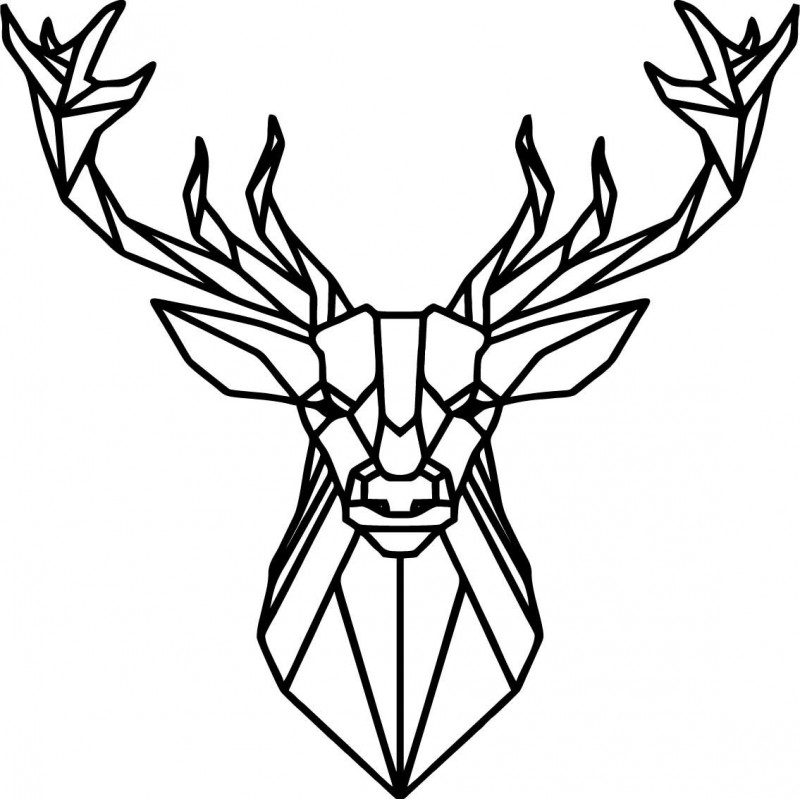 STYLESA carved wooden picture deer PR0232 black