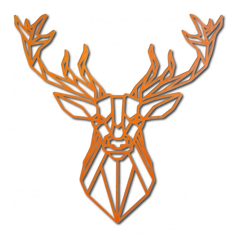 STYLESA carved wooden picture deer PR0232 black