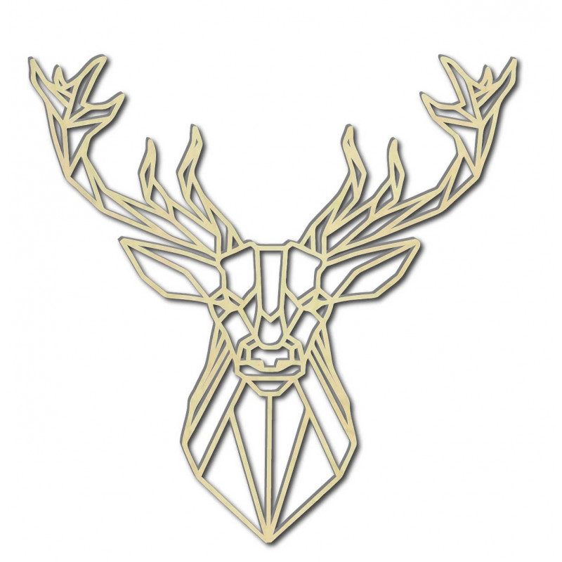 STYLESA carved wooden picture deer PR0232 black