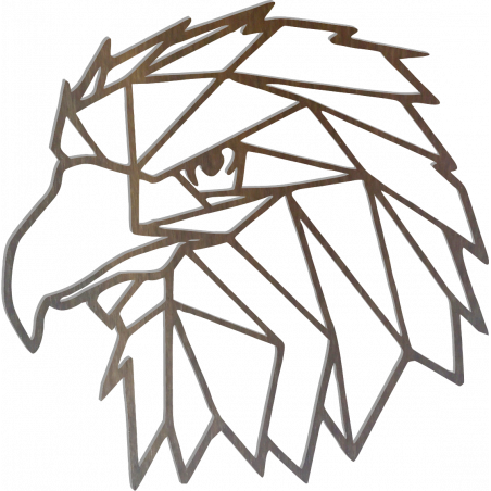 STYLES Carved wall painting geometric shapes eagle PR0234 black