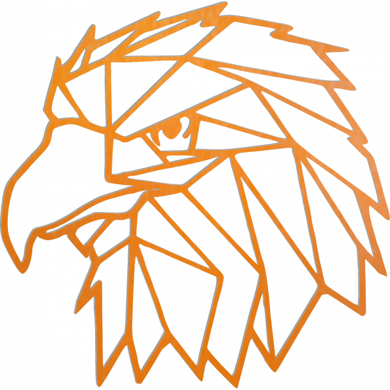 STYLESA Carved wall painting geometric shapes eagle PR0234 black