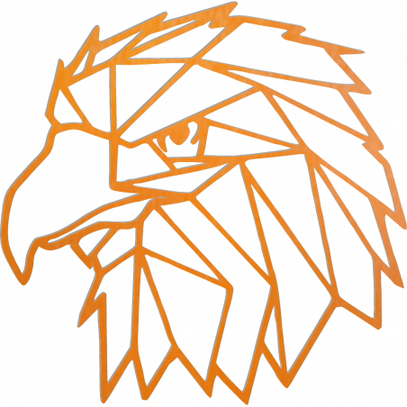 STYLES Carved wall painting geometric shapes eagle PR0234 black