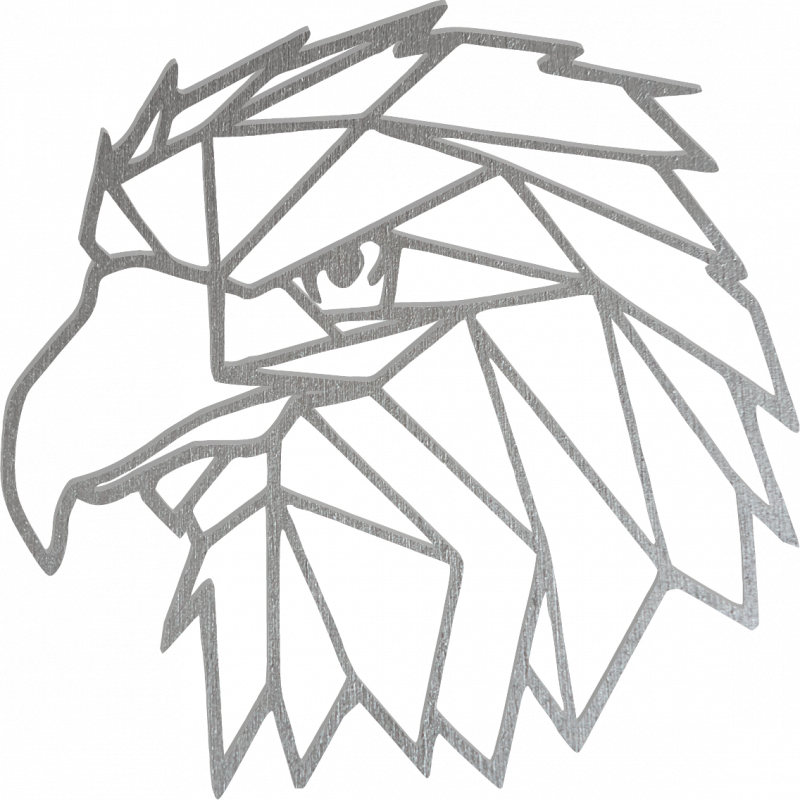 STYLESA Carved wall painting geometric shapes eagle PR0234 black