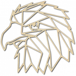 STYLESA Carved wall painting geometric shapes eagle PR0234 black 2