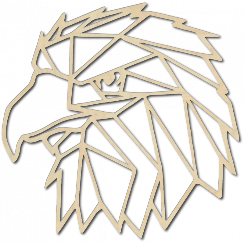 STYLESA Carved wall painting geometric shapes eagle PR0234 black