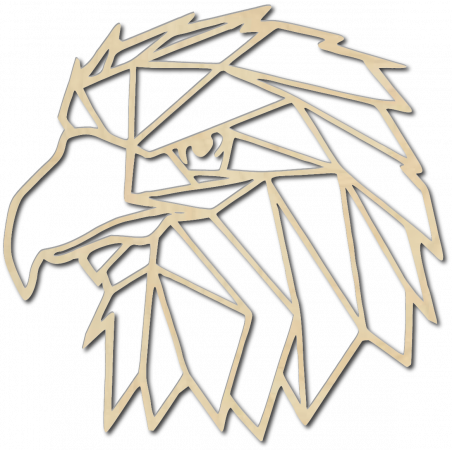 STYLES Carved wall painting geometric shapes eagle PR0234 black