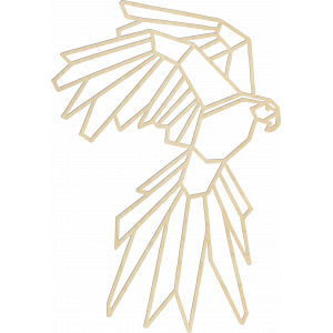 STYLESA Carved wall painting geometric shapes eagle PR0235 black 2