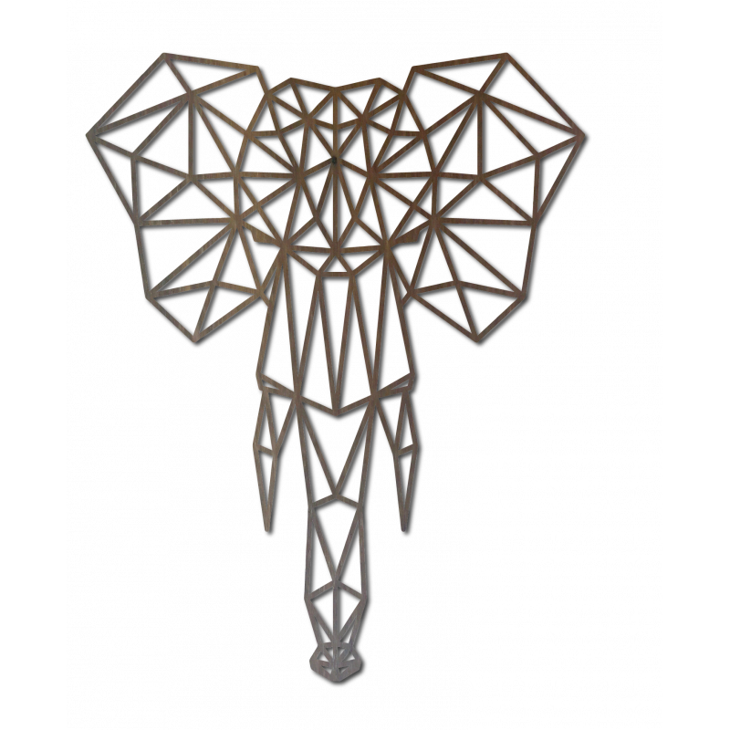 STYLESA Wooden image on plywood elephant PR0238 black