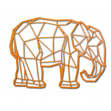STYLESA Wooden image on plywood elephant PR0239 black