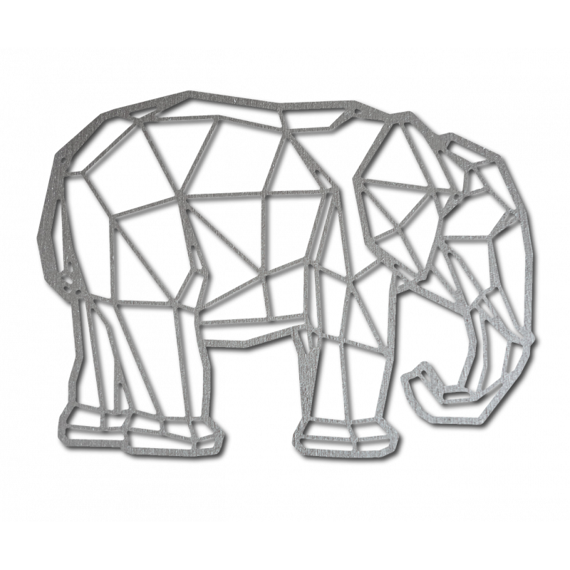 STYLESA Wooden image on plywood elephant PR0239 black