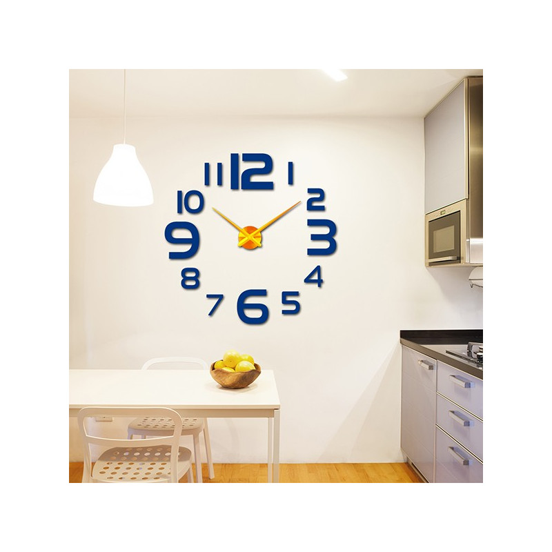 Large wall clock - modern 3D adhesive wall clock. Wall clocks for the kitchen and wall clocks for the living room!