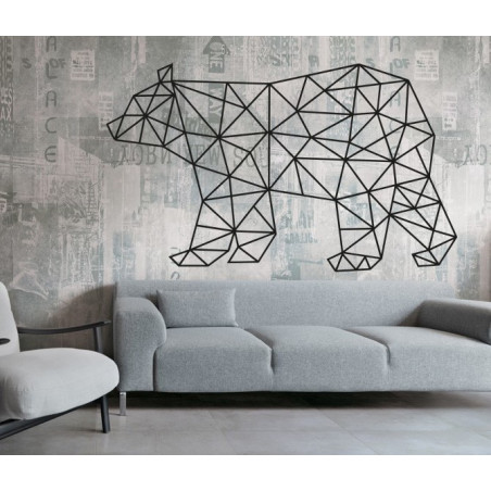 SENTOP Carved picture on the wall of a bear PR0241 black