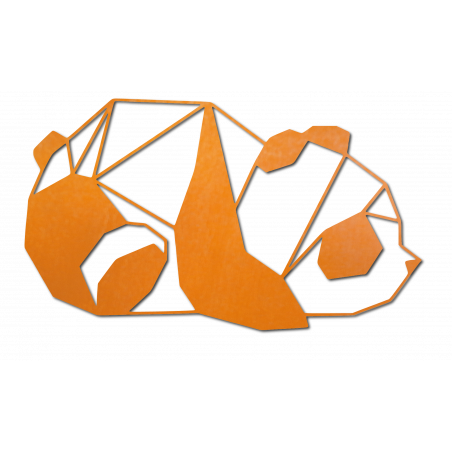 Orange Carved panda wall art