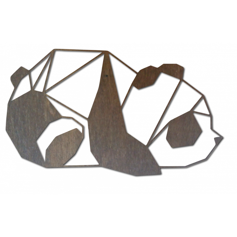 brown panda wall painting