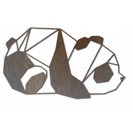 brown panda wall painting