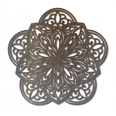 Flower Carved Mandala Plywood Wall Art Flower Carved Mandala Plywood Wall Art