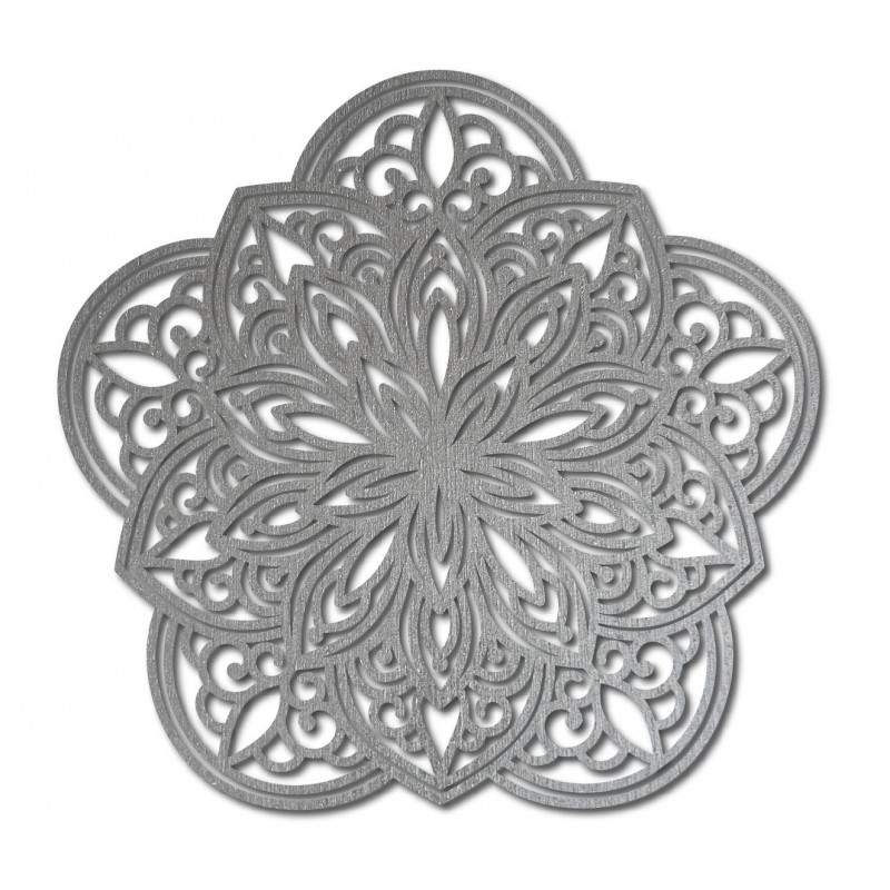 Flower Carved Mandala Wooden Plywood Wall Picture