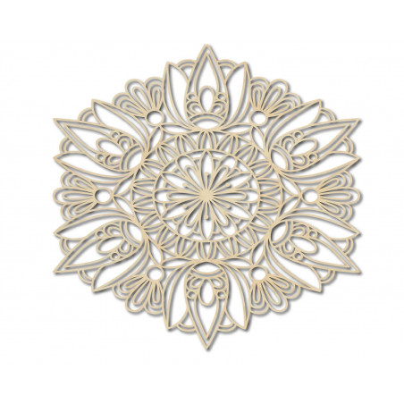 Carved mandala wooden painting on plywood wall rose Carved mandala wooden painting on plywood wall rose