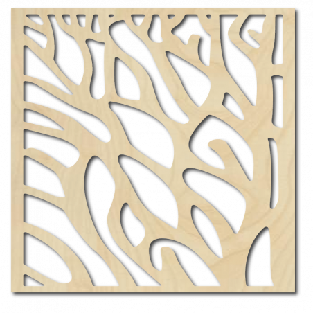 Carved picture on the wall of a wooden plywood a tree Carved picture on the wall of a wooden plywood a tree